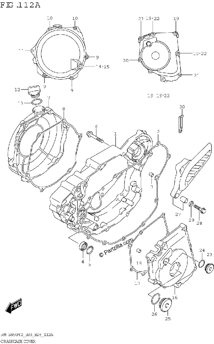 Diagrama de CRANKCASE COVER