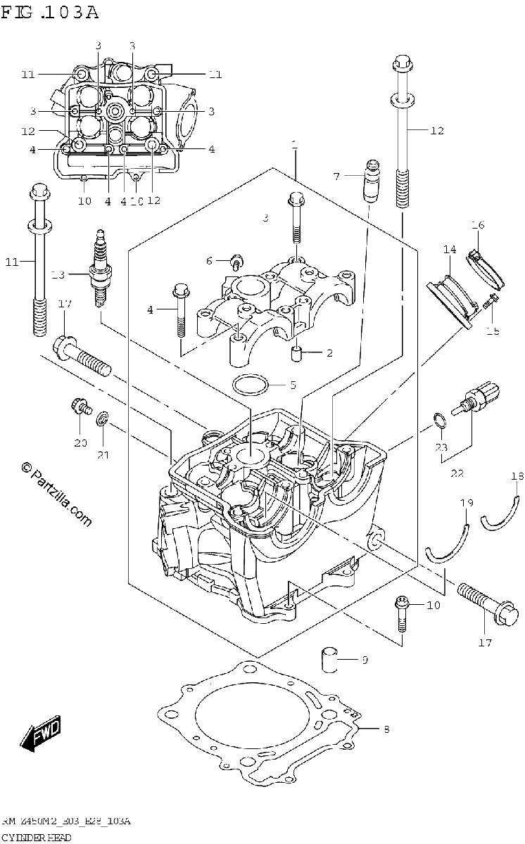 Diagrama de CYLINDER HEAD