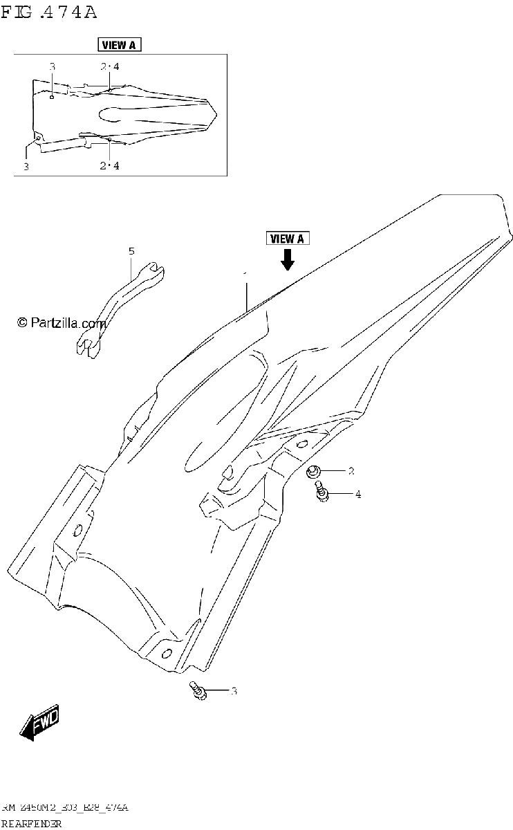 Diagrama de REAR FENDER
