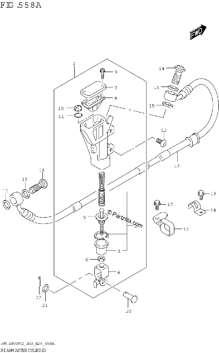 Diagrama de REAR MASTER CYLINDER
