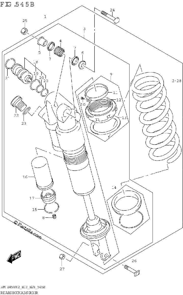 Diagrama de REAR SHOCK ABSORBER