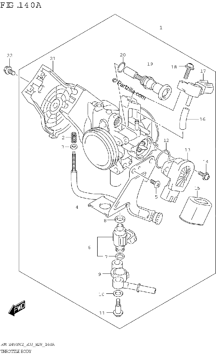 Diagrama de THROTTLE BODY