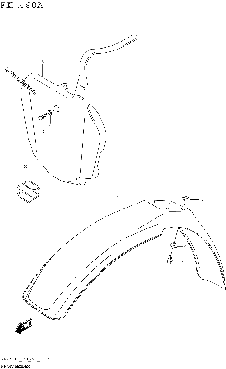 Diagrama de FRONT FENDER