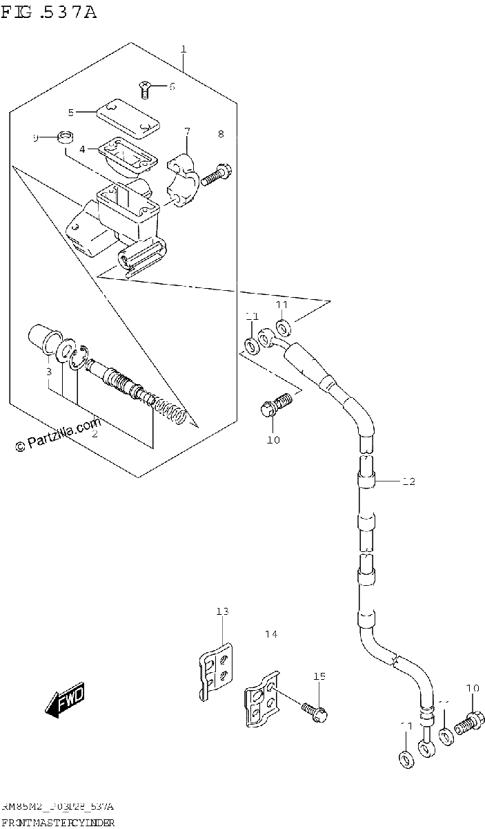 Diagrama de FRONT MASTER CYLINDER