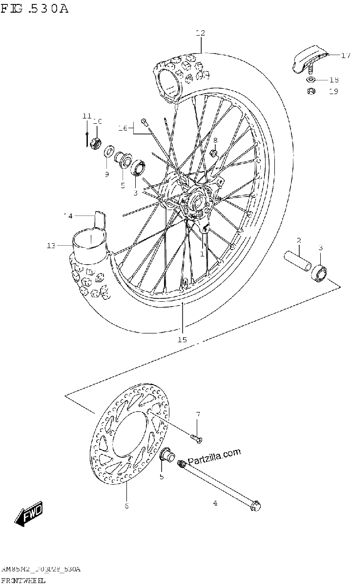 Diagrama de FRONT WHEEL