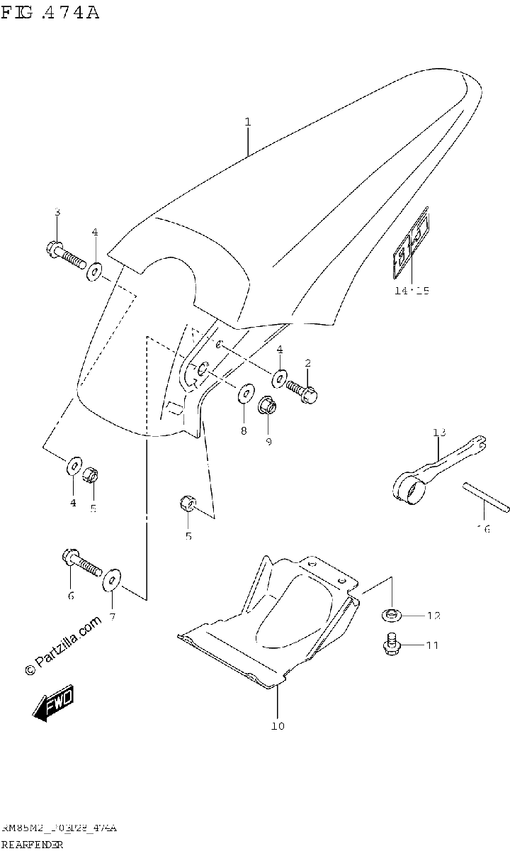 Diagrama de REAR FENDER