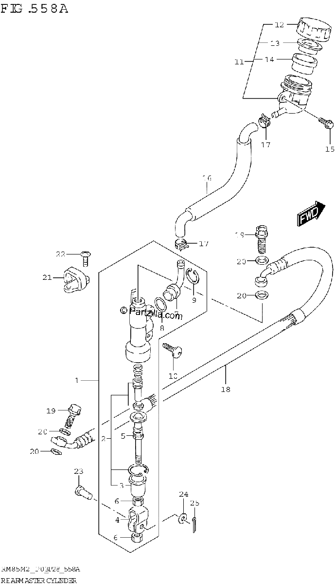 Diagrama de REAR MASTER CYLINDER
