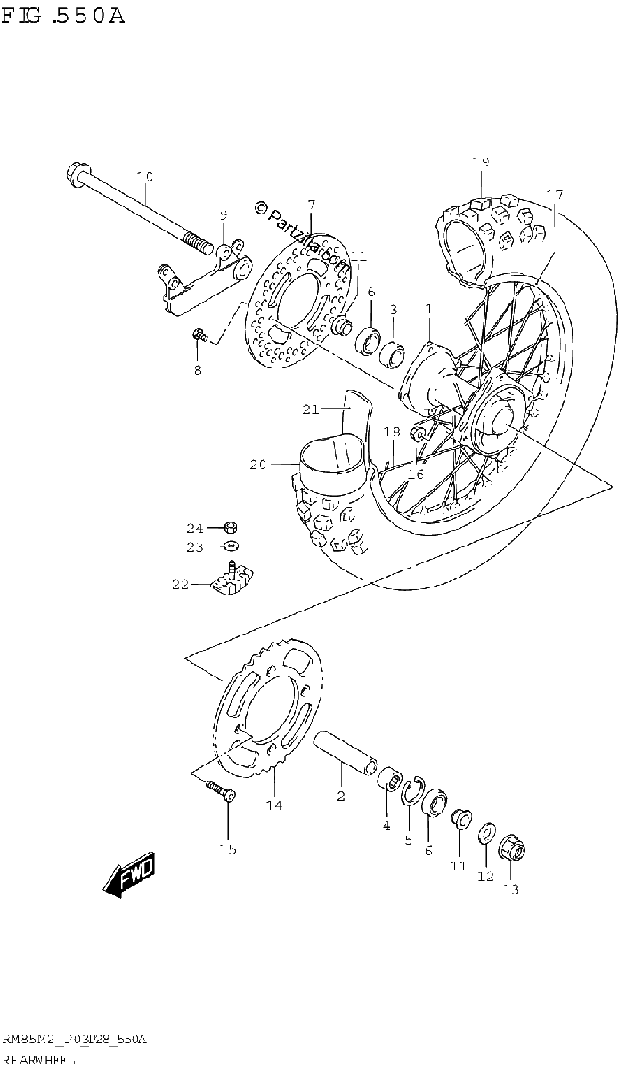 Diagrama de REAR WHEEL