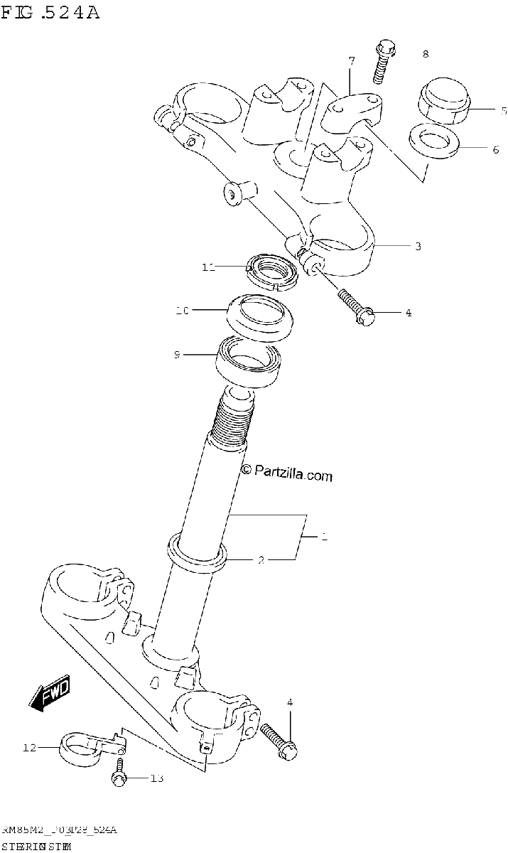 Diagrama de STEERING STEM
