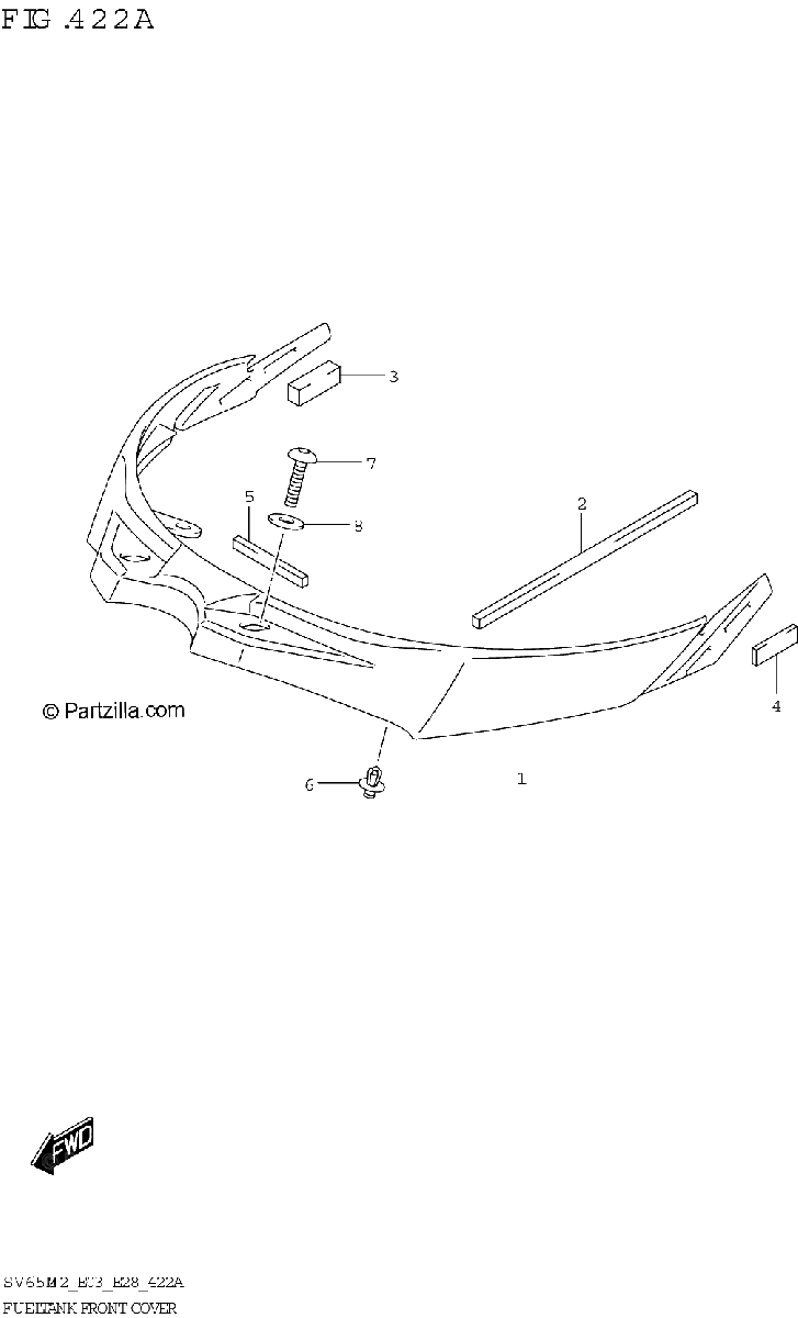 Diagrama de FUEL TANK FRONT COVER