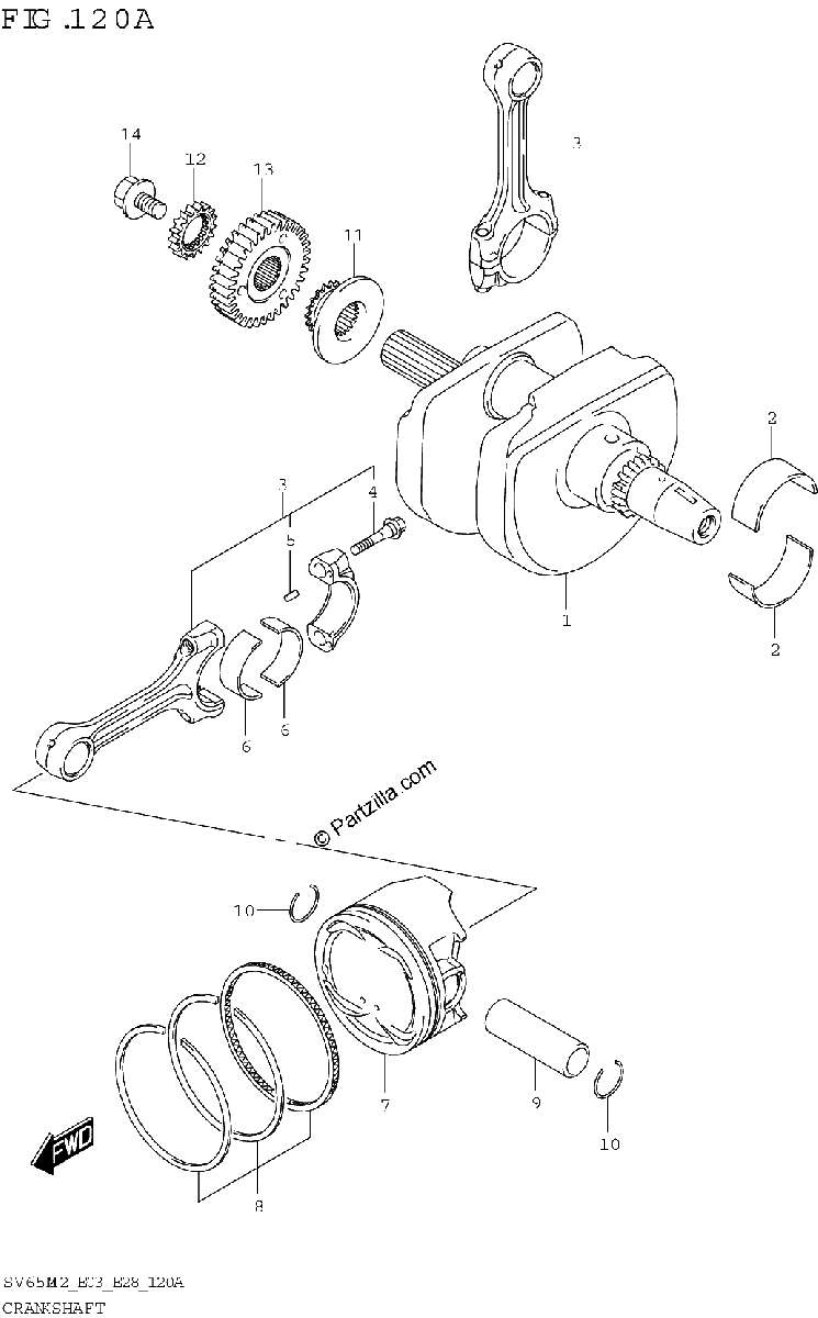 Diagrama de CRANKSHAFT
