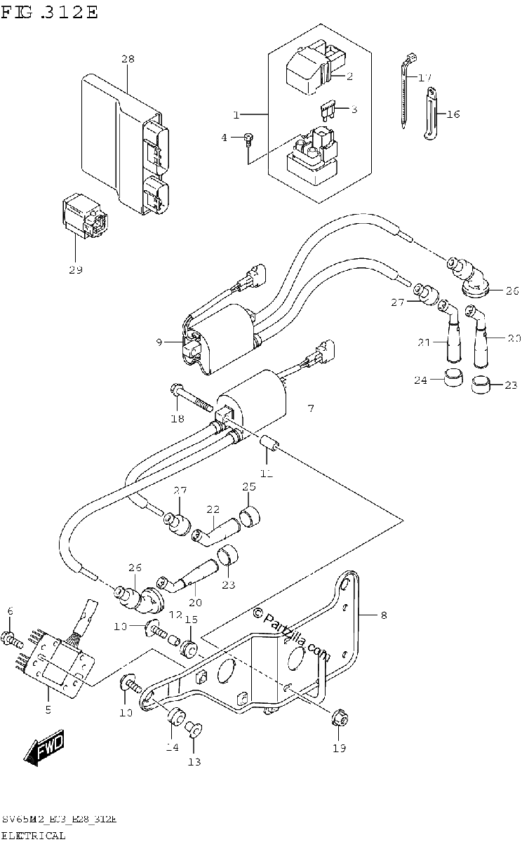 Diagrama de ELECTRICAL SV650 E03