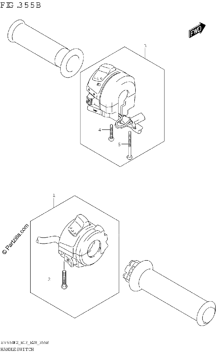 Diagrama de HANDLE SWITCH SV650 SV650A