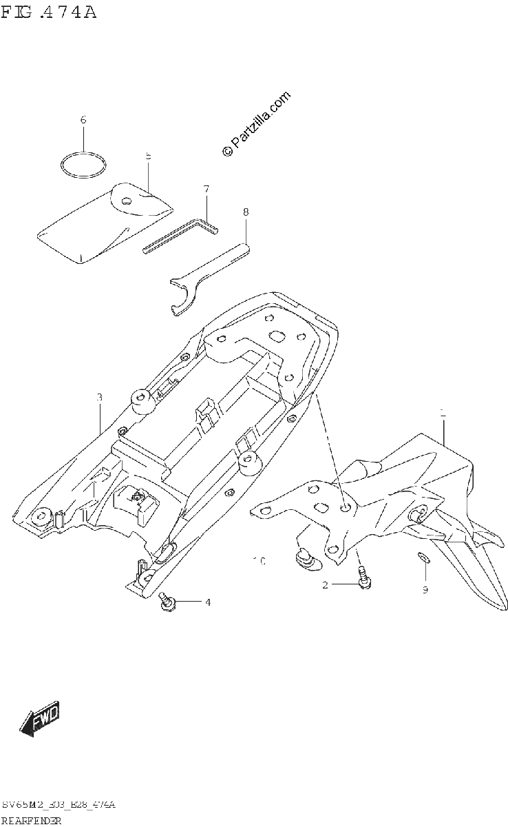 Diagrama de REAR FENDER
