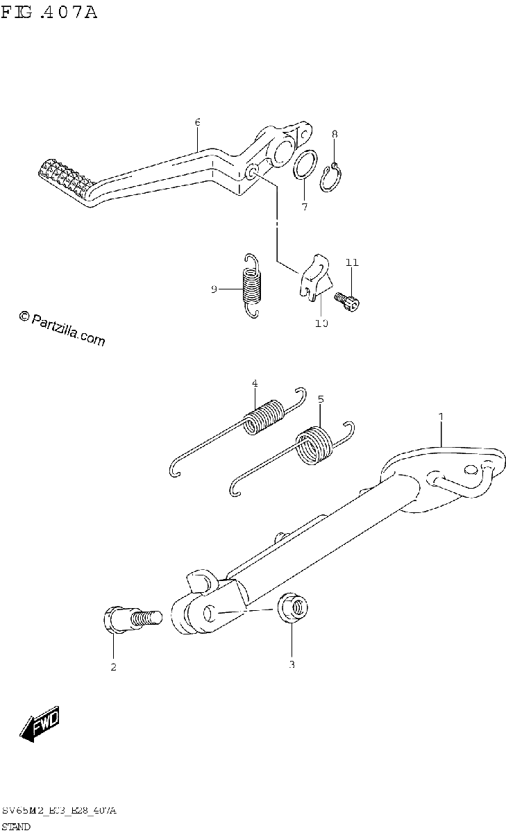 Diagrama de STAND SV650 SV650A