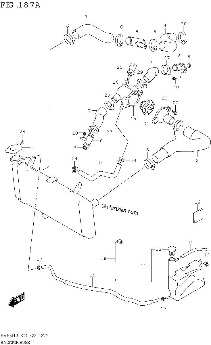 Diagrama de RADIATOR HOSE