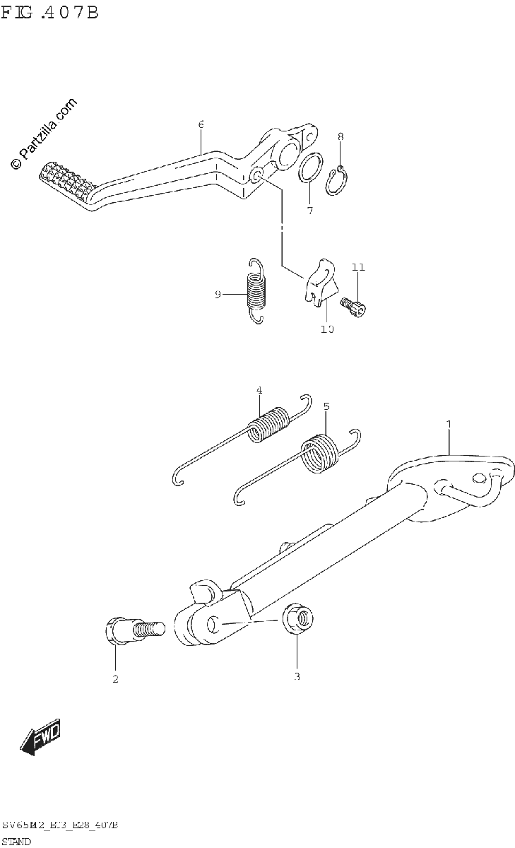 Diagrama de STAND SV650XA