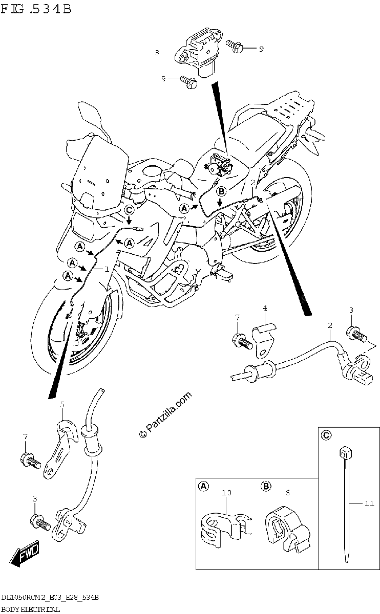 Diagrama de BODY ELECTRICAL DL1050RC