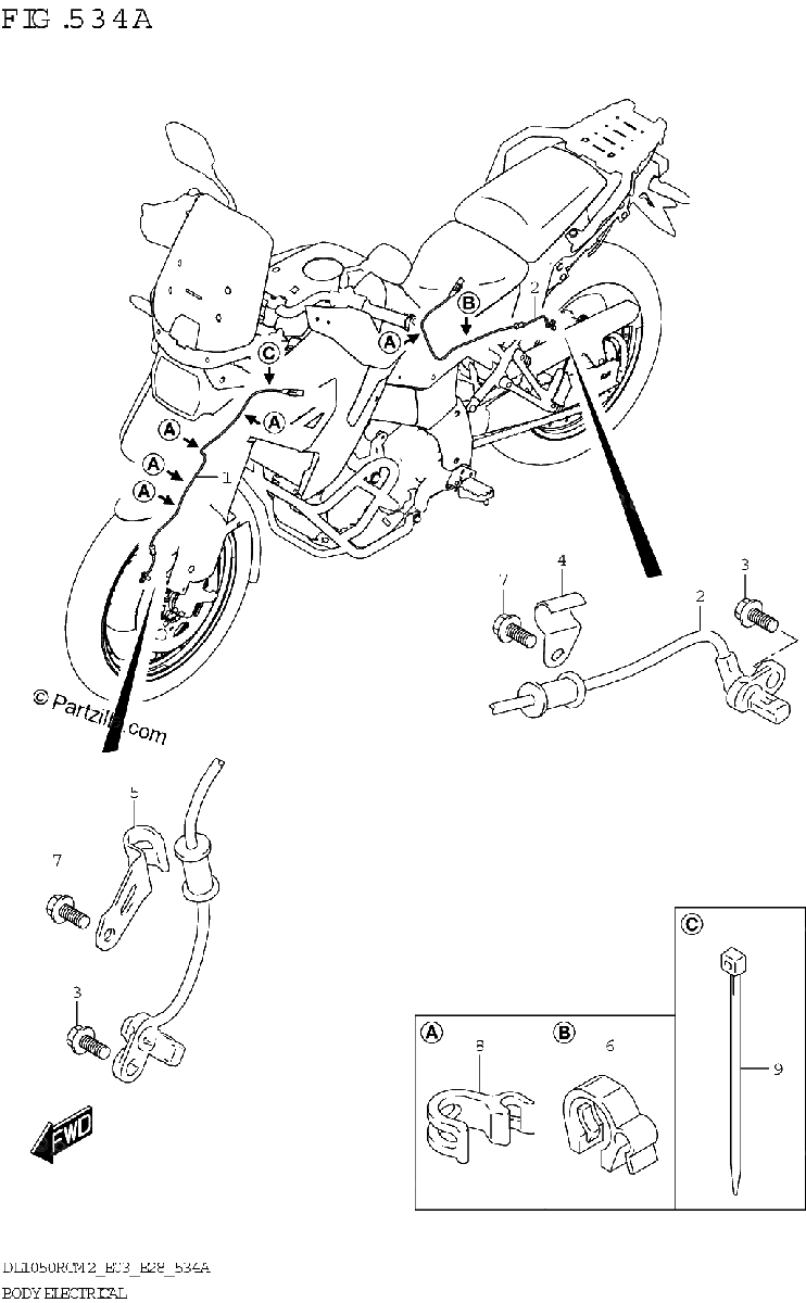 Diagrama de BODY ELECTRICAL DL1050RQ