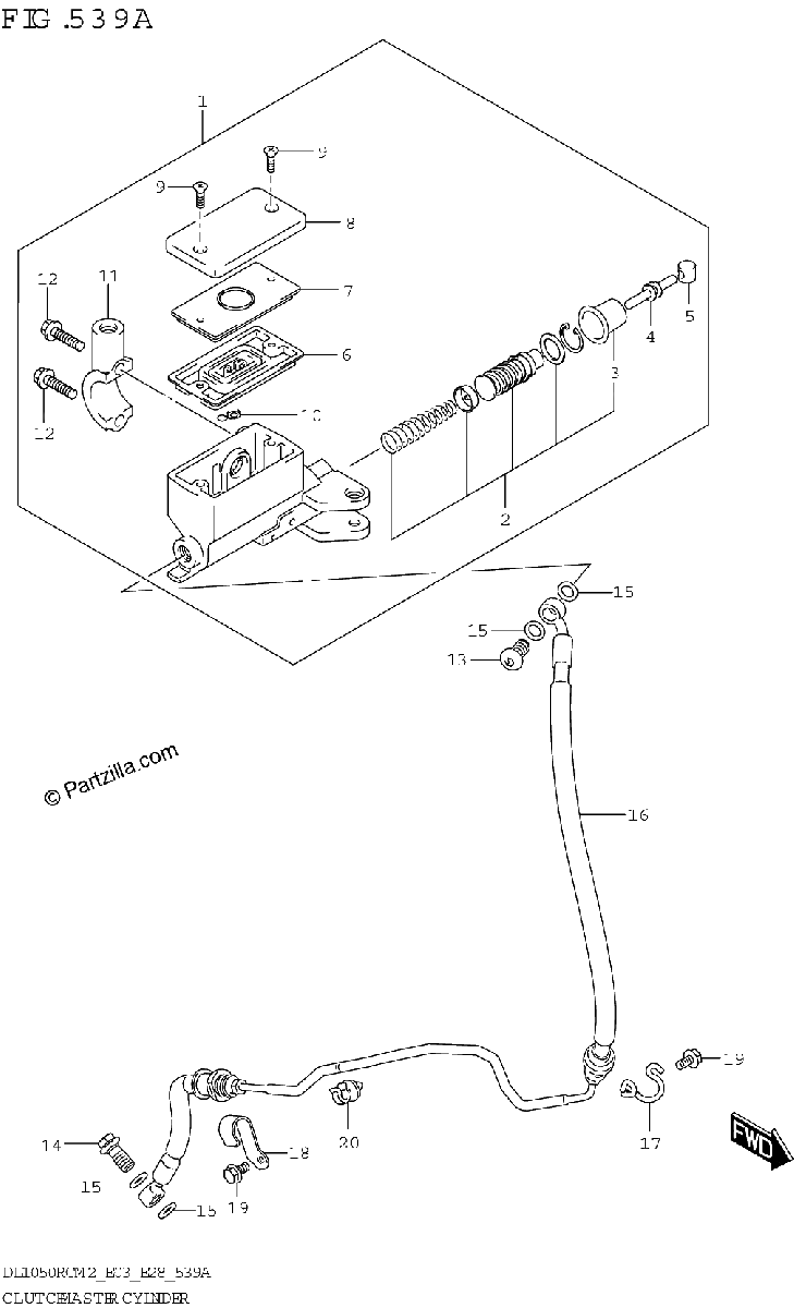 Diagrama de CLUTCH MASTER CYLINDER