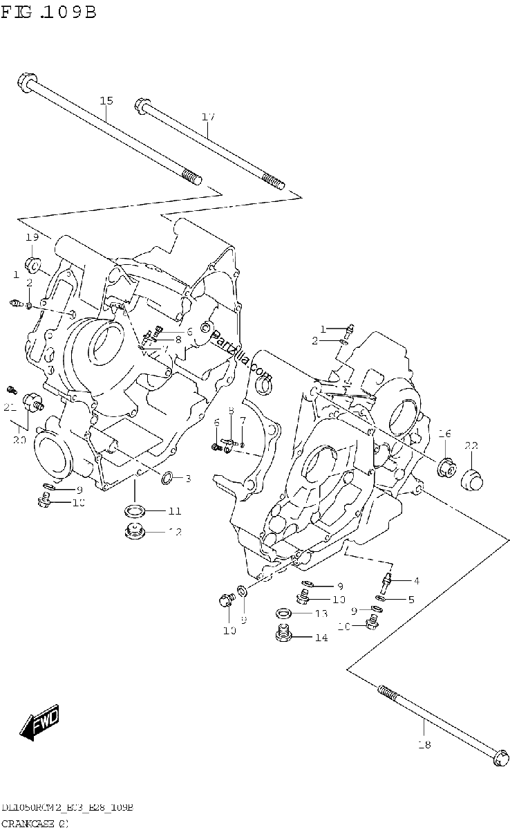 Diagrama de CRANKCASE 2 DL1050RC