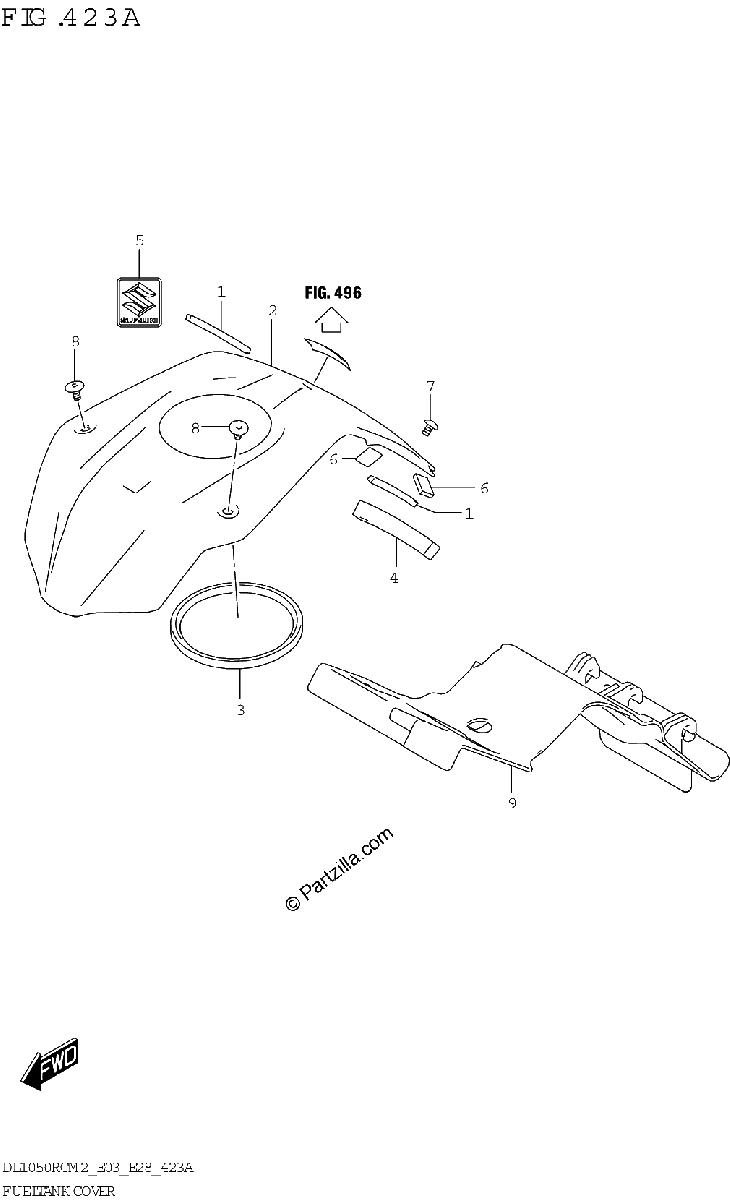 Diagrama de FUEL TANK COVER