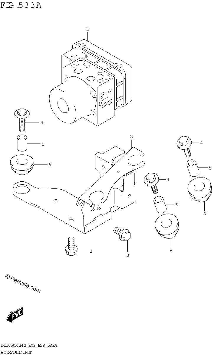 Diagrama de HYDRAULIC UNIT DL1050RQ