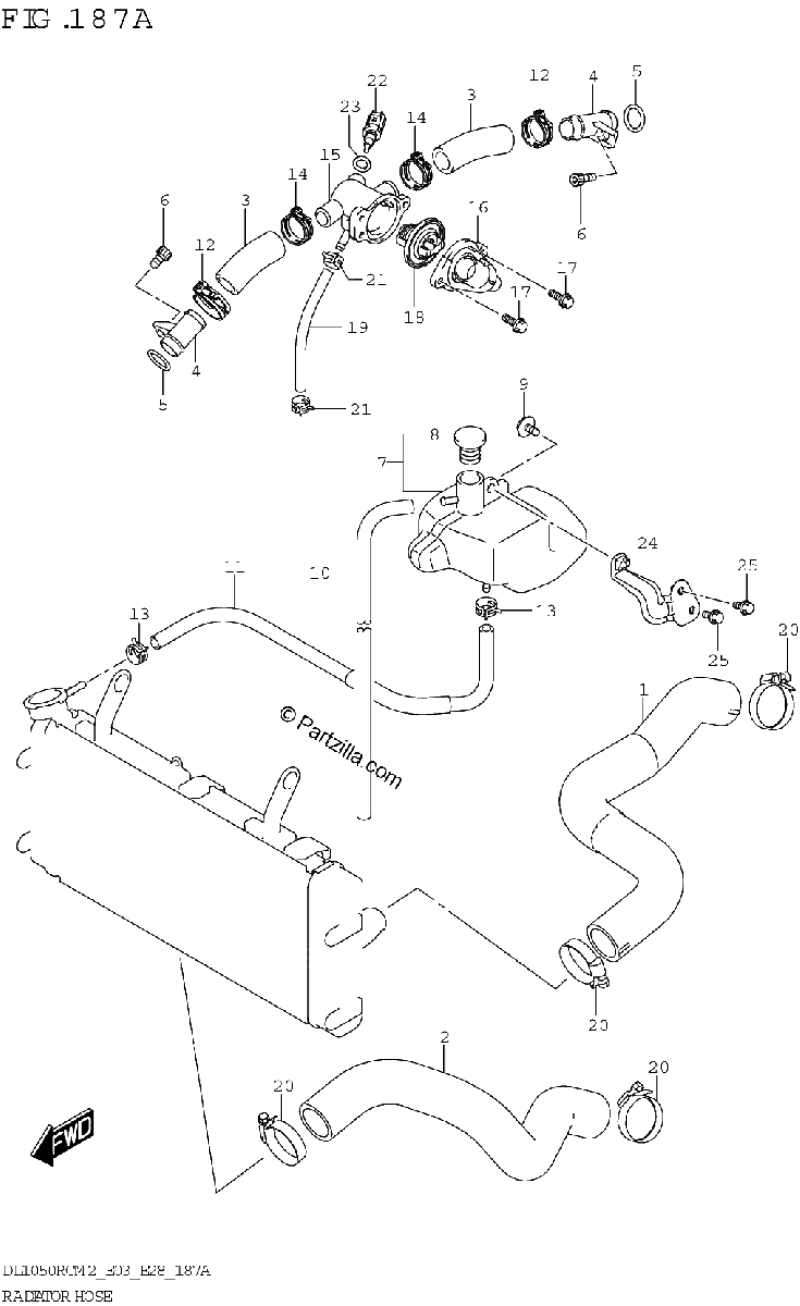 Diagrama de RADIATOR HOSE