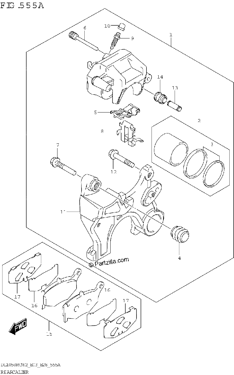 Diagrama de REAR CALIPER