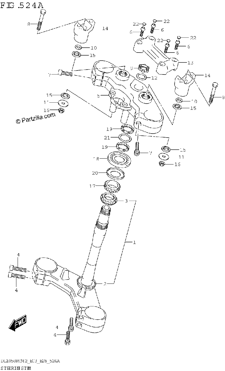 Diagrama de STEERING STEM