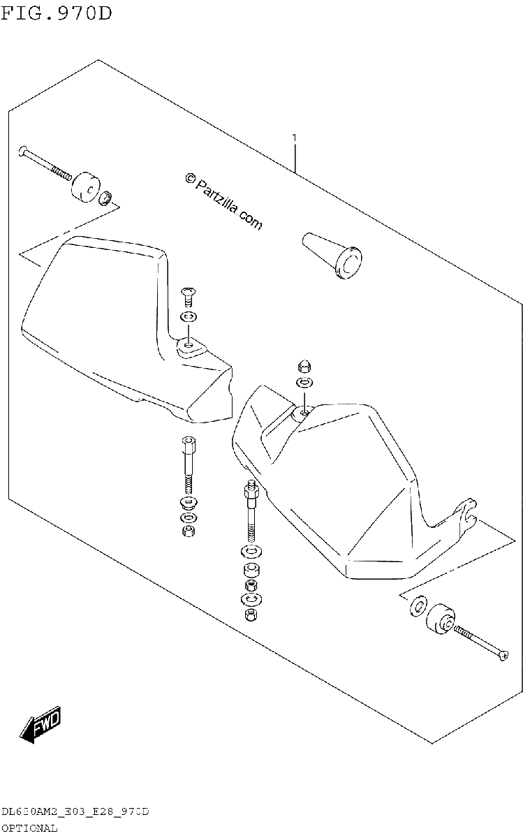 Diagrama de OPTIONAL DL650AM2 E28 KNUCKLE COVER SET