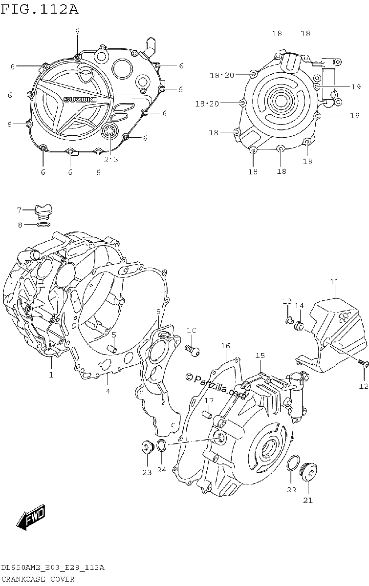 Diagrama de CRANKCASE COVER