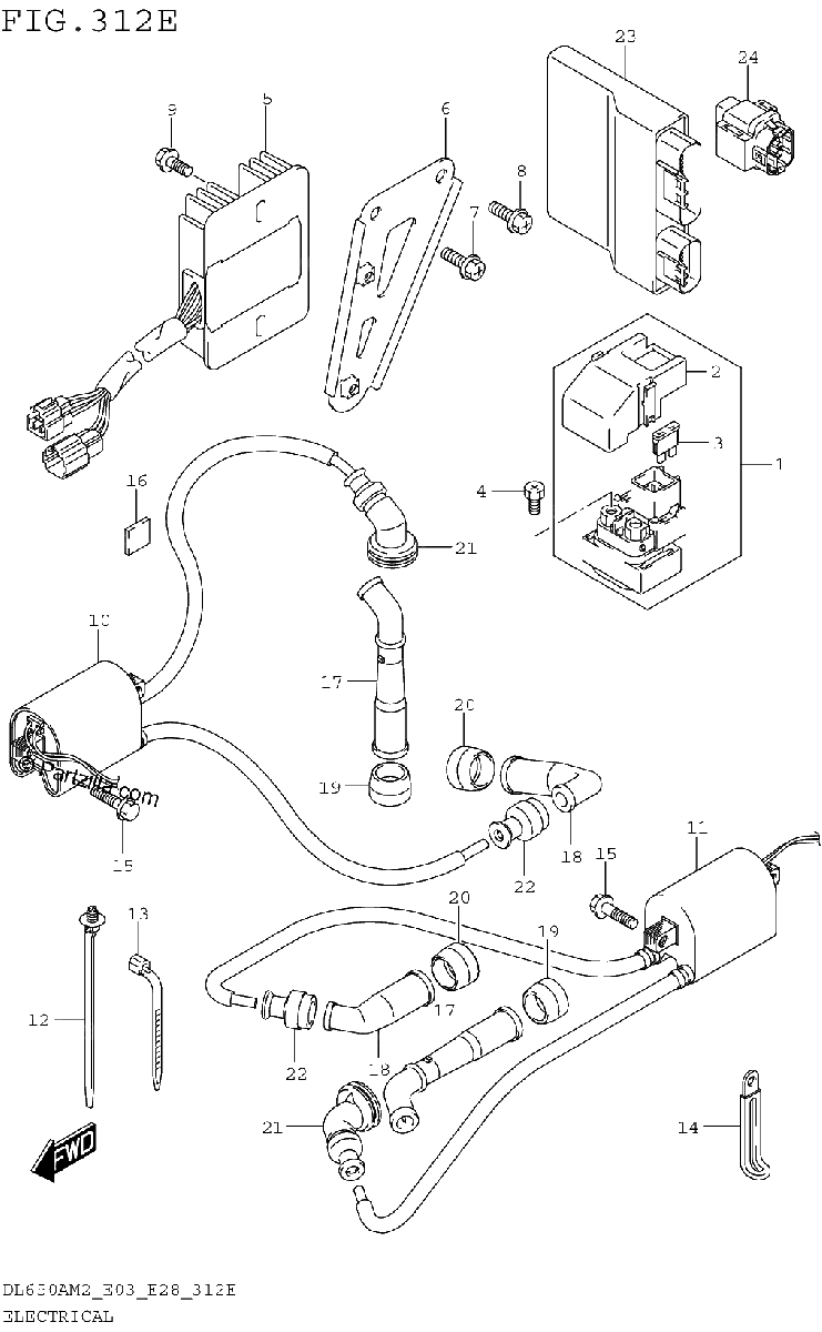 Diagrama de ELECTRICAL DL650XAM2 E28