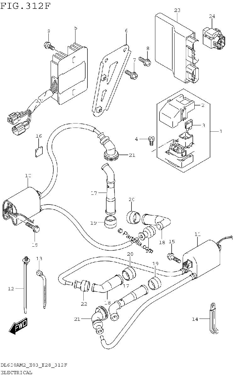 Diagrama de ELECTRICAL DL650XAM2 E33