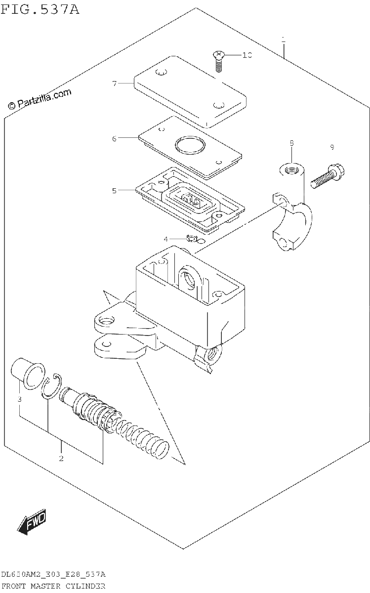Diagrama de FRONT MASTER CYLINDER