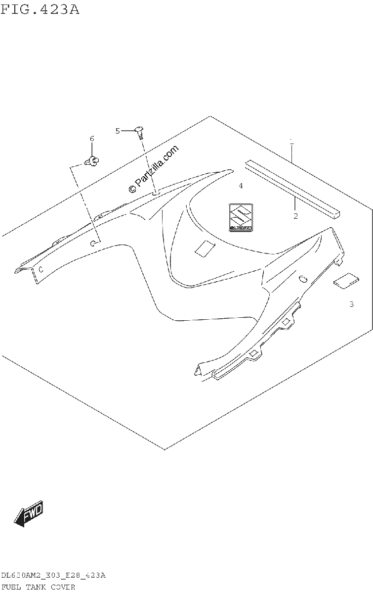 Diagrama de FUEL TANK COVER