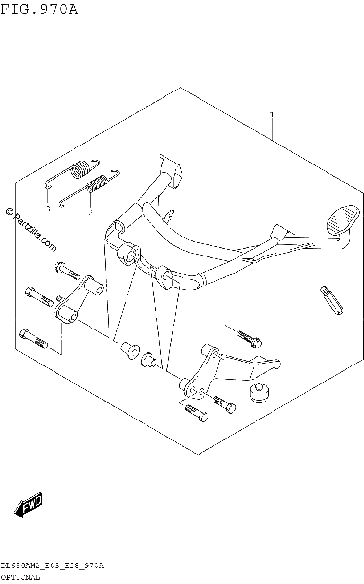 Diagrama de OPTIONAL CENTER STAND SET