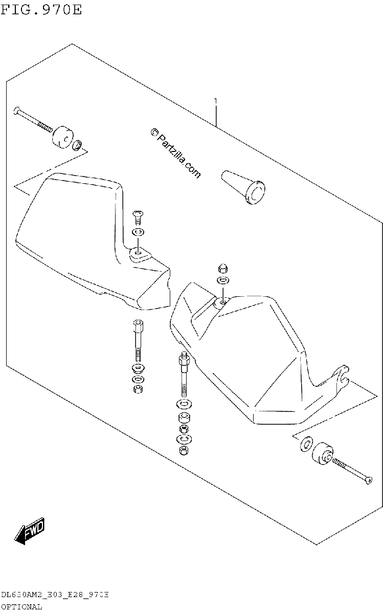 Diagrama de OPTIONAL DL650AM2 E33 KNUCKLE COVER SET