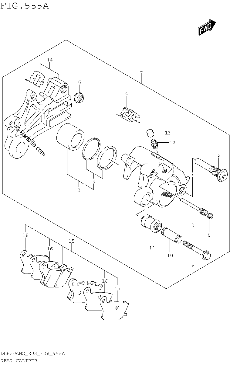 Diagrama de REAR CALIPER