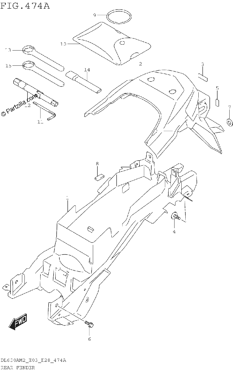 Diagrama de REAR FENDER
