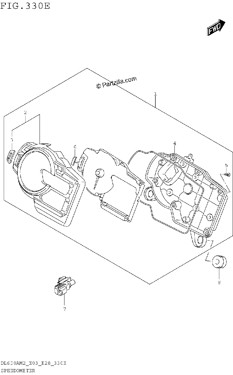 Diagrama de SPEEDOMETER DL650XAM2 E28