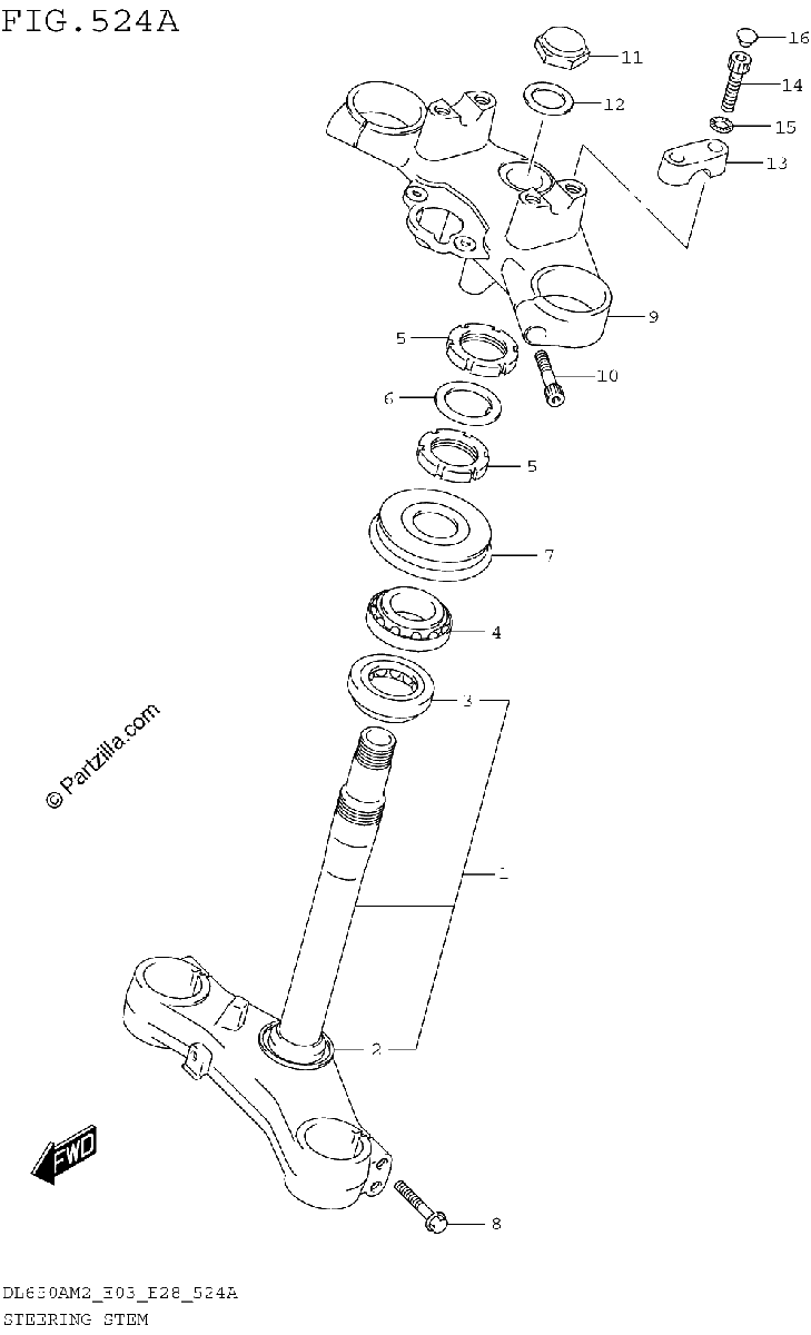 Diagrama de STEERING STEM
