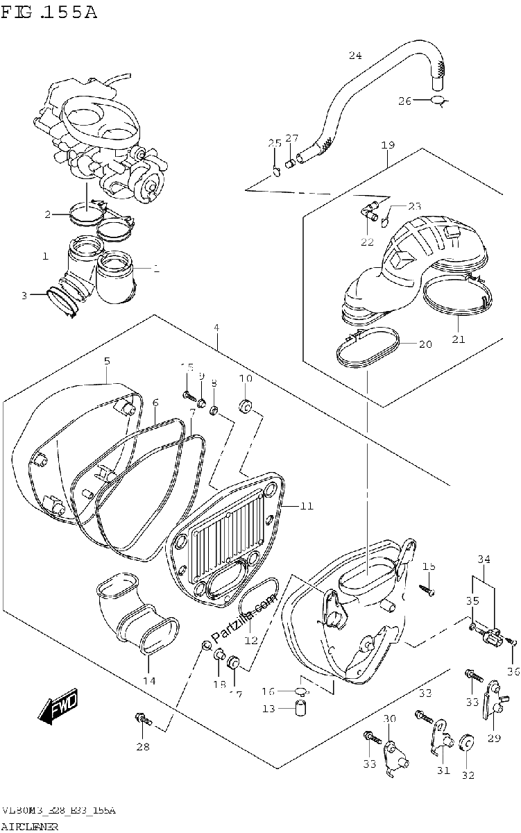 Diagrama de AIR CLEANER
