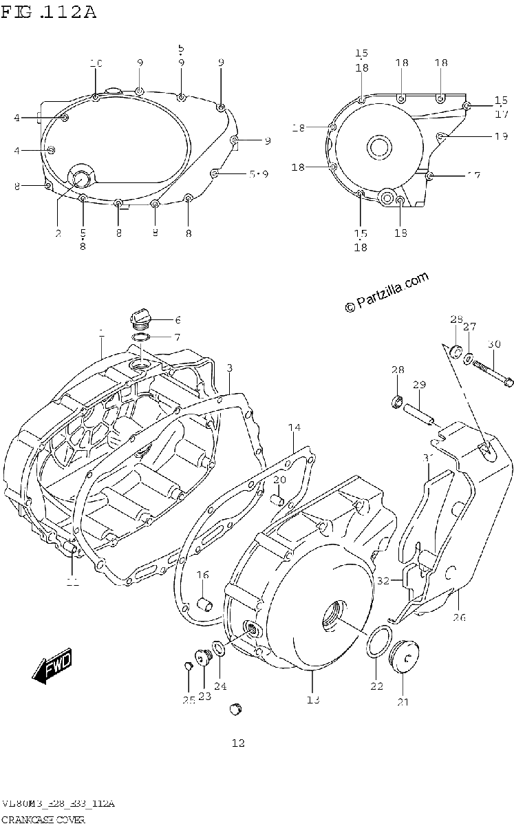 Diagrama de CRANKCASE COVER