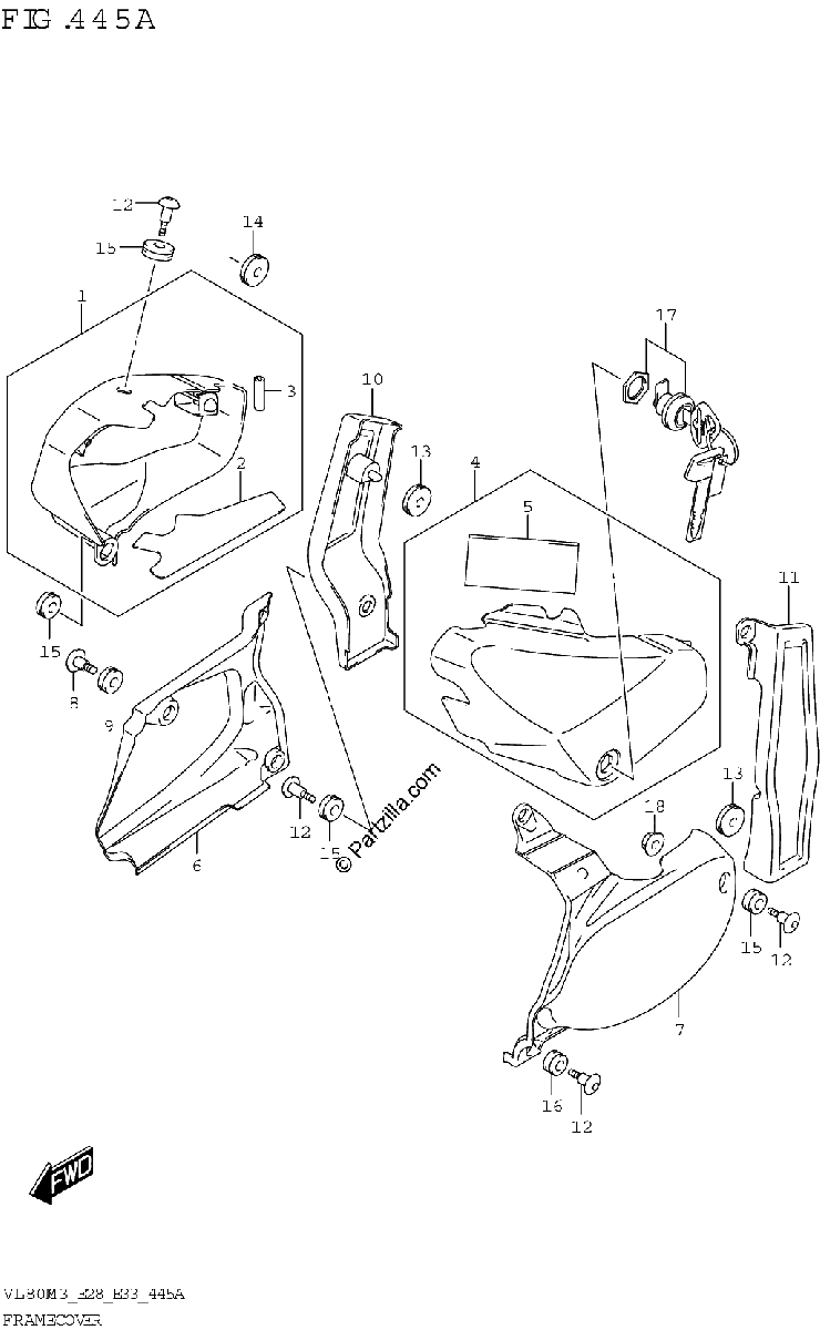 Diagrama de FRAME COVER VL800