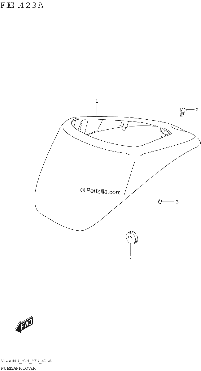 Diagrama de FUEL TANK COVER