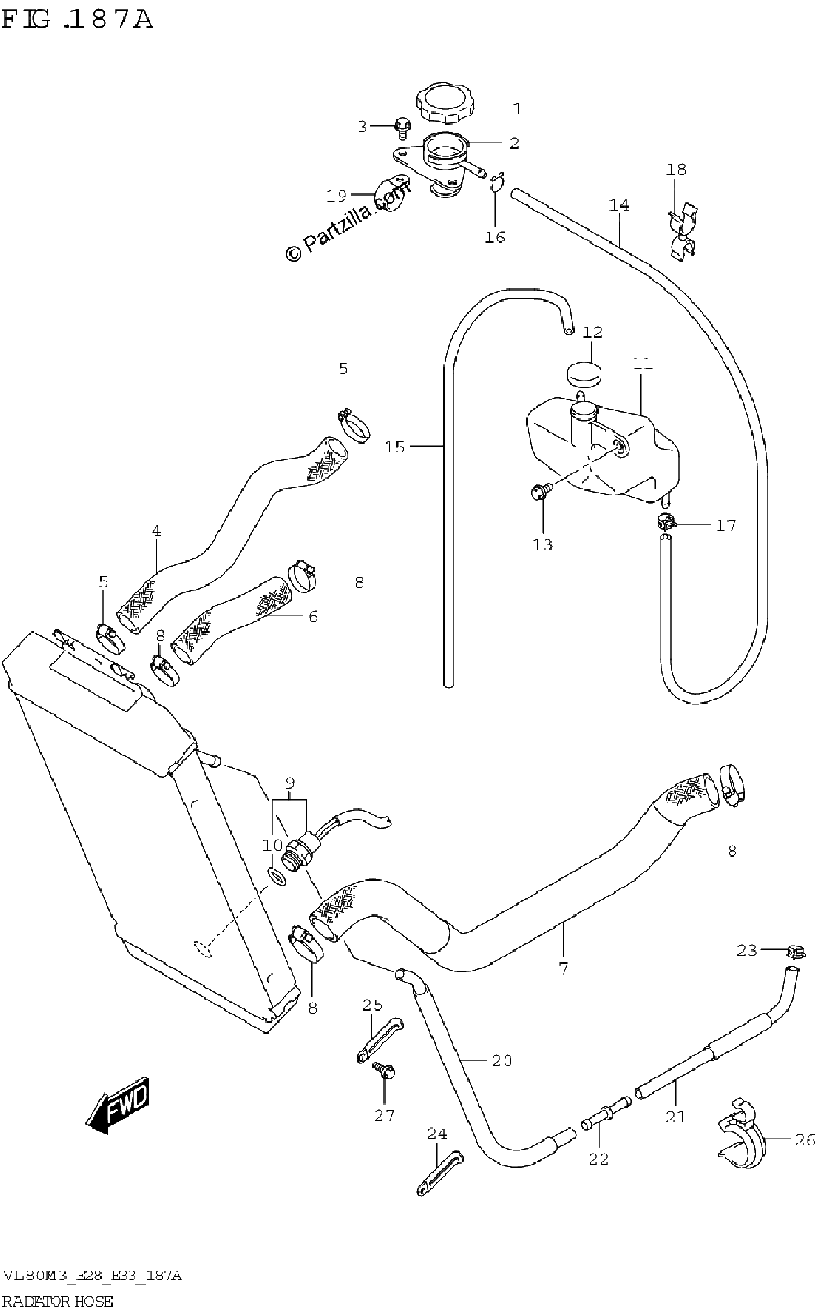 Diagrama de RADIATOR HOSE