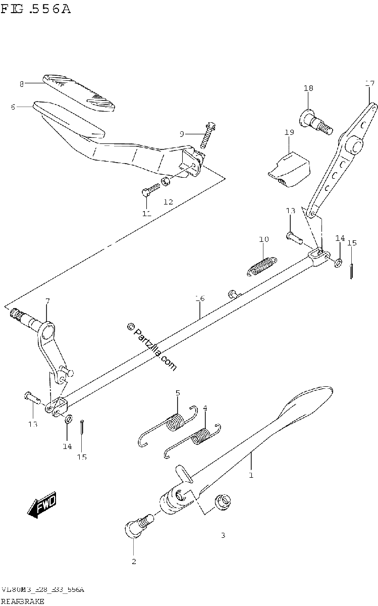 Diagrama de REAR BRAKE
