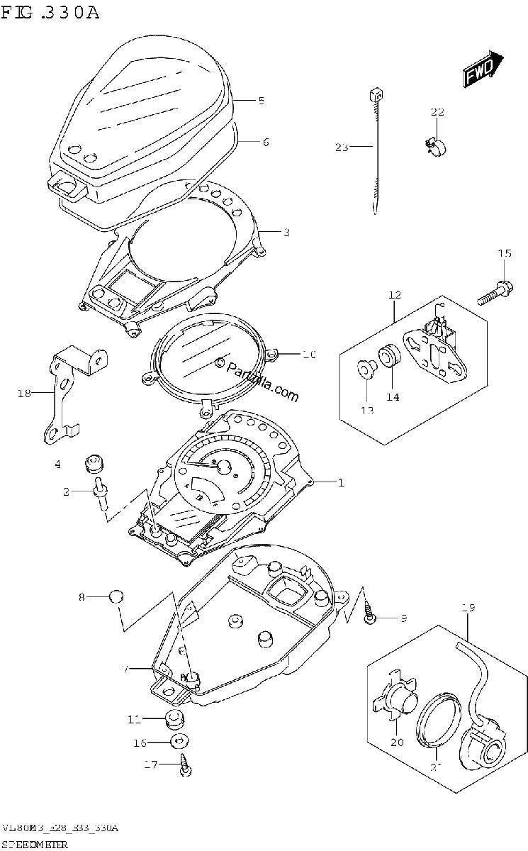 Diagrama de SPEEDOMETER VL800 E28