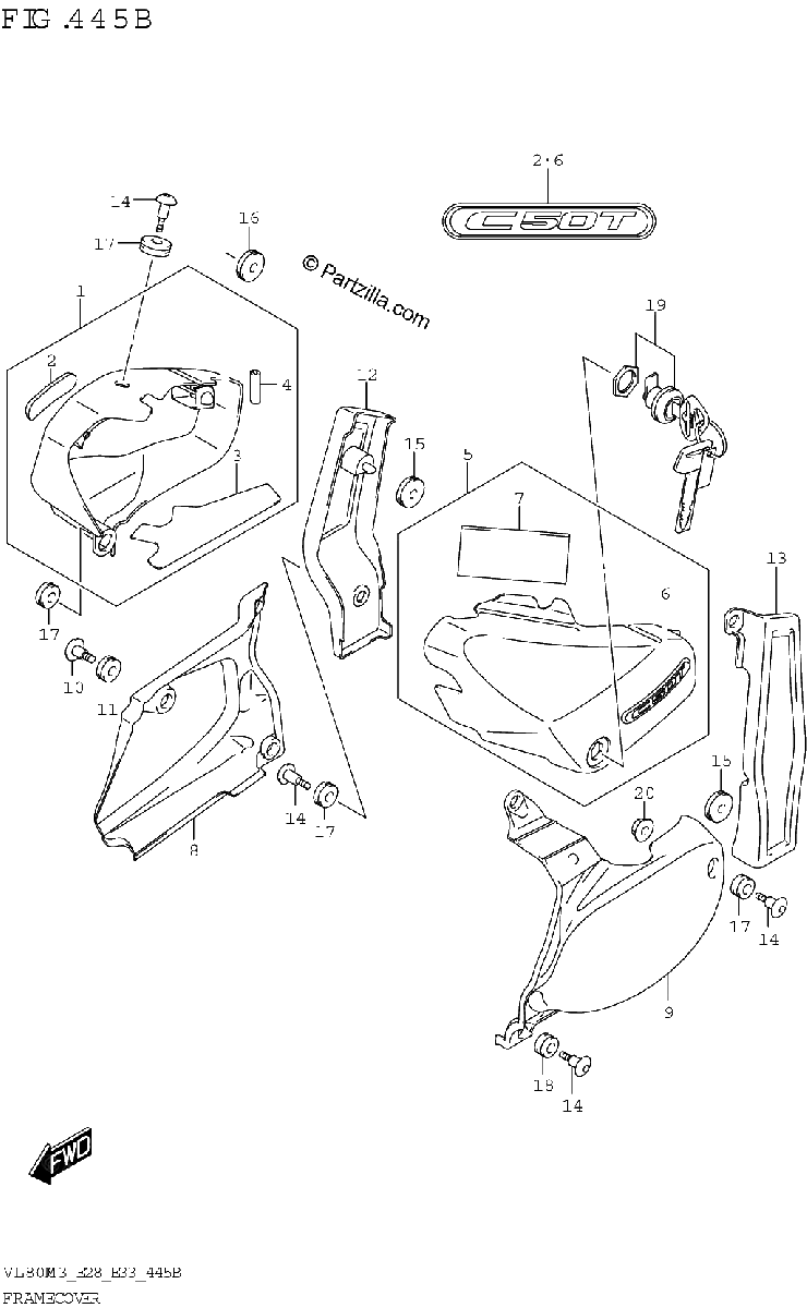 Diagrama de FRAME COVER VL800T